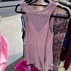 Express light purple short romper